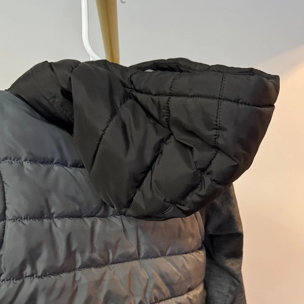 Nike Black and Gray Jacket with Neon Yellow Details XS 4T